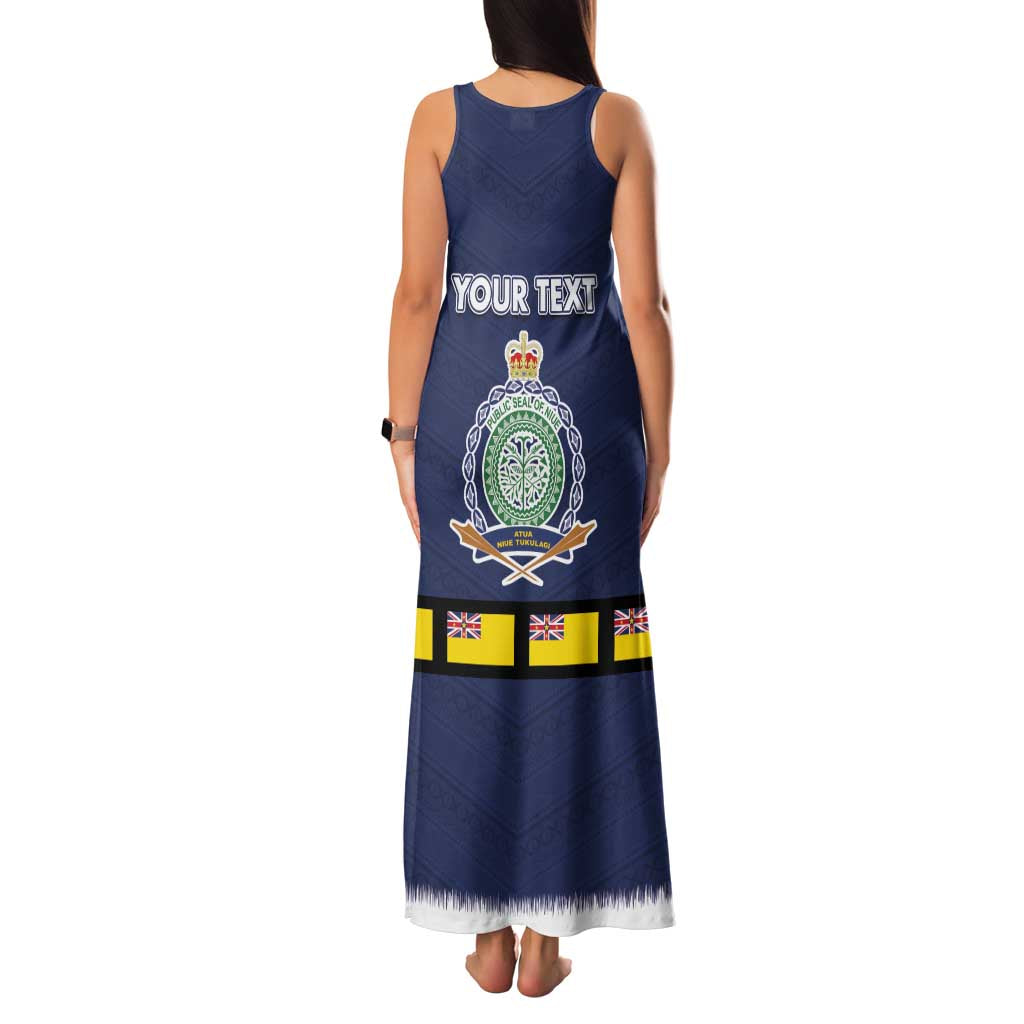Niue Merry Christmas Family Matching Tank Maxi Dress and Hawaiian Shirt Santa Suit Style With Hiapo Pattern LT03 - Polynesian Pride