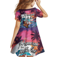 Hawaiian Mele Kalikimaka Family Matching Off Shoulder Short Dress and Hawaiian Shirt Santa Claus Driving The Whale with Sunset Ocean Landscape LT03 - Polynesian Pride