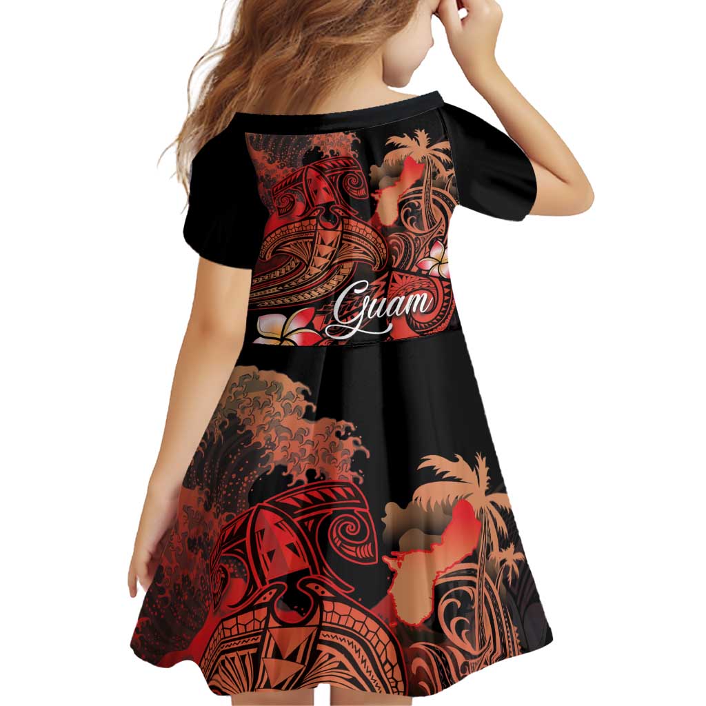 Guam Tribal Chamorro Family Matching Long Sleeve Bodycon Dress and Hawaiian Shirt Polynesian Shark with Plumeria and Sea Vibe LT03 - Polynesian Pride