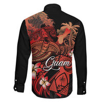 Guam Tribal Chamorro Family Matching Off Shoulder Maxi Dress and Hawaiian Shirt Polynesian Shark with Plumeria and Sea Vibe LT03 - Polynesian Pride