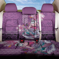 Hawaii Mele Kalikimaka Back Car Seat Cover Funny Santa with Tribal Tattoos Kakau Purple Color LT03 One Size Purple - Polynesian Pride