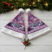 Hawaii Mele Kalikimaka Christmas Santa Hat Funny Santa with Tribal Tattoos Kakau Purple Color LT03 - Polynesian Pride