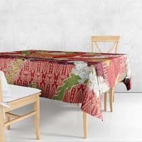 Hawaii Santa Mele Kalikimaka Tablecloth Tropical Puakenikeni Lei with Polynesian Tribal Pattern LT03 - Polynesian Pride