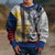Hawaii Lutheran High School Kid Ugly Christmas Sweater Kakau Pattern Splash Style LT03 - Polynesian Pride