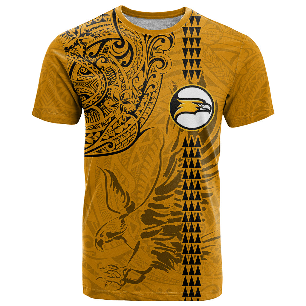 Nanakuli High and Intermediate School T Shirt Tribal Kakau Pattern LT03 Yellow - Polynesian Pride