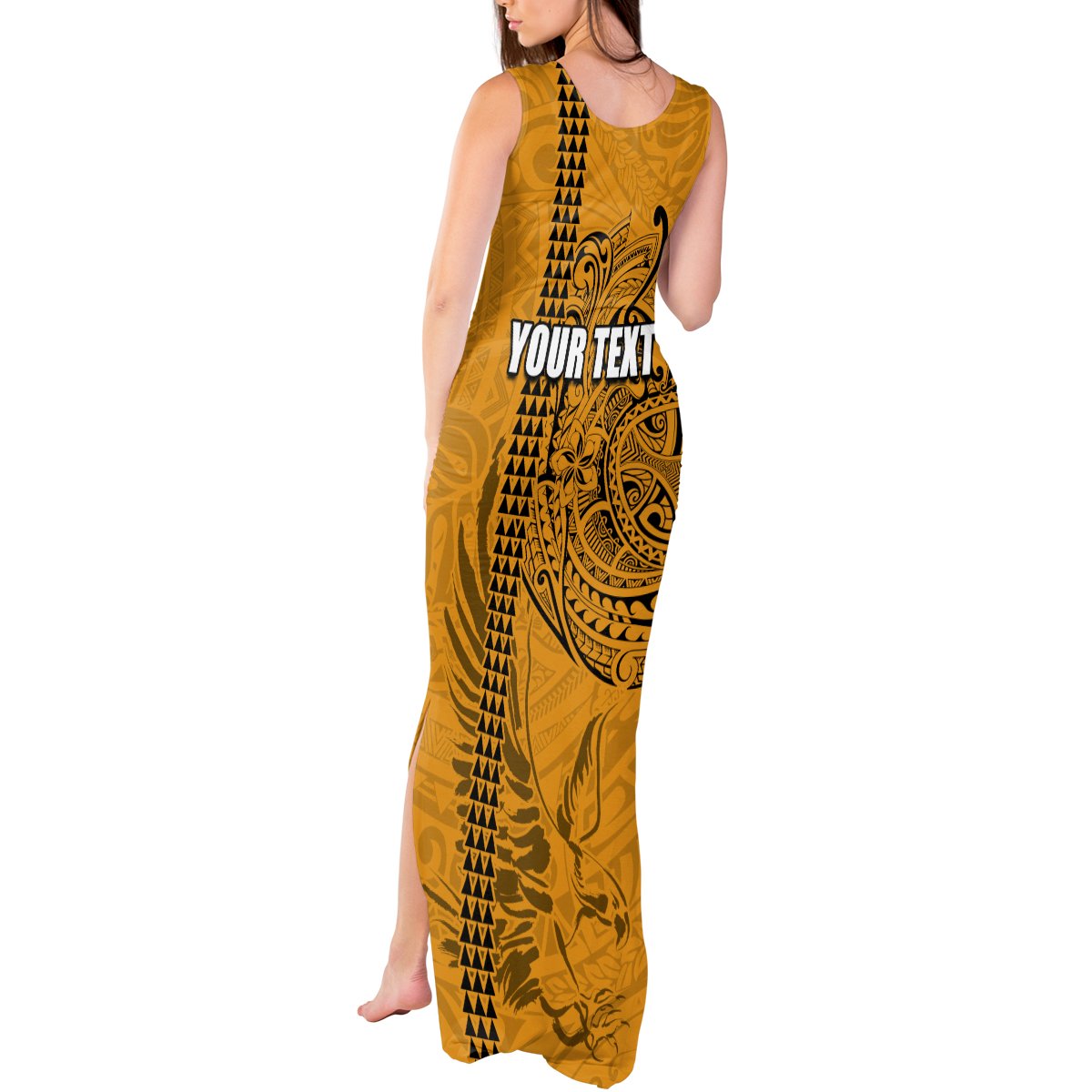 Nanakuli High and Intermediate School Tank Maxi Dress Tribal Kakau Pattern LT03 - Polynesian Pride