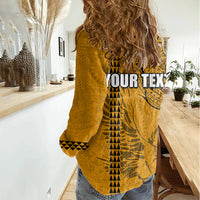 Nanakuli High and Intermediate School Women Casual Shirt Tribal Kakau Pattern LT03 - Polynesian Pride