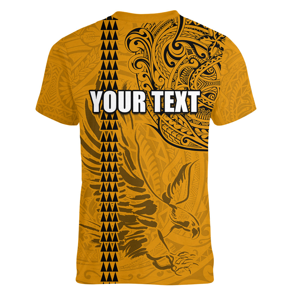 Nanakuli High and Intermediate School Women V Neck T Shirt Tribal Kakau Pattern LT03 - Polynesian Pride