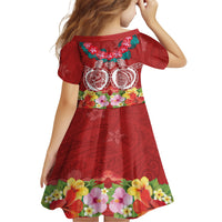 Polynesian Valentine Day Family Matching Long Sleeve Bodycon Dress and Hawaiian Shirt Love Couple Turtle Maori Hibiscus Red Style LT03 - Polynesian Pride
