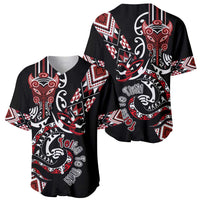 Aotearoa Toitu Te Tiriti-Honour the Treaty Baseball Jersey Maori Taniwha Haka with Taniko and Tukutuku LT03 - Polynesian Pride