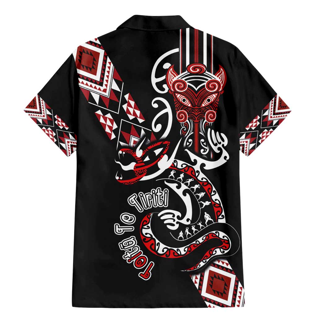 Aotearoa Toitu Te Tiriti-Honour the Treaty Family Matching Mermaid Dress and Hawaiian Shirt Maori Taniwha Haka with Taniko and Tukutuku LT03 - Polynesian Pride