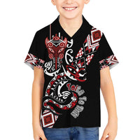 Aotearoa Toitu Te Tiriti-Honour the Treaty Hawaiian Shirt Maori Taniwha Haka with Taniko and Tukutuku LT03 - Polynesian Pride