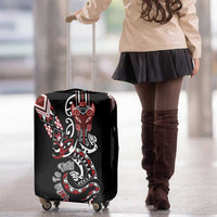 Aotearoa Toitu Te Tiriti-Honour the Treaty Luggage Cover Maori Taniwha Haka with Taniko and Tukutuku LT03 - Polynesian Pride