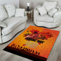 Australia and New Zealand ANZAC Day Area Rug Soldiers Memories - Red Poppies with Aboriginal and Maori Art LT03 - Polynesian Pride