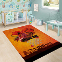 Australia and New Zealand ANZAC Day Area Rug Soldiers Memories - Red Poppies with Aboriginal and Maori Art LT03 - Polynesian Pride