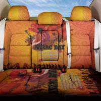 Australia and New Zealand ANZAC Day Back Car Seat Cover Soldiers Memories - Red Poppies with Aboriginal and Maori Art LT03 One Size Orange-Yellow - Polynesian Pride