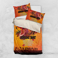 Australia and New Zealand ANZAC Day Bedding Set Soldiers Memories - Red Poppies with Aboriginal and Maori Art LT03 US Twin 172cm x 218cm Orange-Yellow - Polynesian Pride