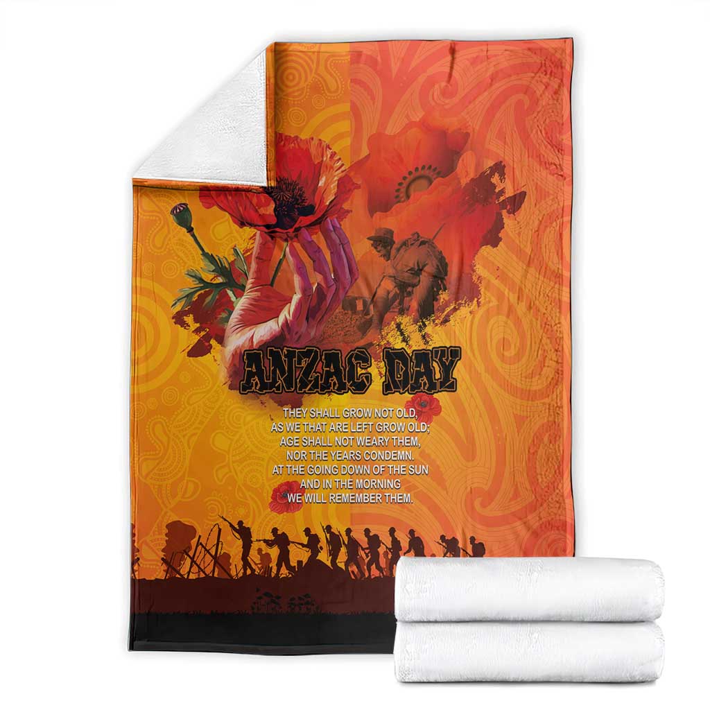 Australia and New Zealand ANZAC Day Blanket Soldiers Memories - Red Poppies with Aboriginal and Maori Art LT03 - Polynesian Pride