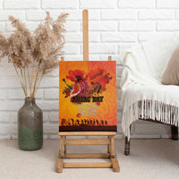 Australia and New Zealand ANZAC Day Canvas Wall Art Soldiers Memories - Red Poppies with Aboriginal and Maori Art LT03 - Polynesian Pride
