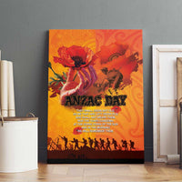 Australia and New Zealand ANZAC Day Canvas Wall Art Soldiers Memories - Red Poppies with Aboriginal and Maori Art LT03 - Polynesian Pride