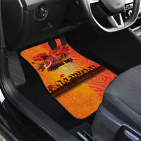 Australia and New Zealand ANZAC Day Car Mats Soldiers Memories - Red Poppies with Aboriginal and Maori Art LT03 - Polynesian Pride