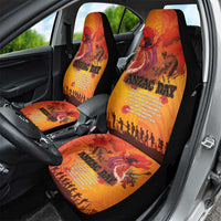 Australia and New Zealand ANZAC Day Car Seat Cover Soldiers Memories - Red Poppies with Aboriginal and Maori Art LT03 - Polynesian Pride