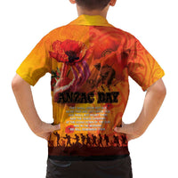 Australia and New Zealand ANZAC Day Family Matching Off The Shoulder Long Sleeve Dress and Hawaiian Shirt Soldiers Memories - Red Poppies with Aboriginal and Maori Art LT03 - Polynesian Pride