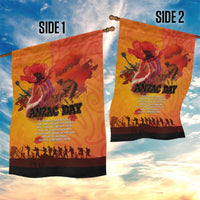Australia and New Zealand ANZAC Day Garden Flag Soldiers Memories - Red Poppies with Aboriginal and Maori Art LT03 - Polynesian Pride