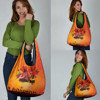 Australia and New Zealand ANZAC Day Grocery Bag Soldiers Memories - Red Poppies with Aboriginal and Maori Art LT03 - Polynesian Pride