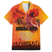 Australia and New Zealand ANZAC Day Hawaiian Shirt Soldiers Memories - Red Poppies with Aboriginal and Maori Art LT03 Orange-Yellow - Polynesian Pride