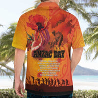 Australia and New Zealand ANZAC Day Hawaiian Shirt Soldiers Memories - Red Poppies with Aboriginal and Maori Art LT03 - Polynesian Pride