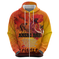 Australia and New Zealand ANZAC Day Hoodie Soldiers Memories - Red Poppies with Aboriginal and Maori Art LT03 - Polynesian Pride