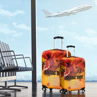 Australia and New Zealand ANZAC Day Luggage Cover Soldiers Memories - Red Poppies with Aboriginal and Maori Art LT03 - Polynesian Pride