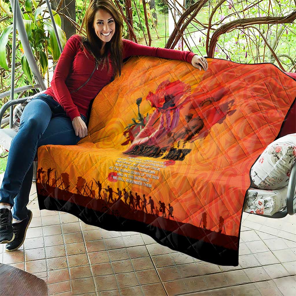 Australia and New Zealand ANZAC Day Quilt Soldiers Memories - Red Poppies with Aboriginal and Maori Art LT03 - Polynesian Pride