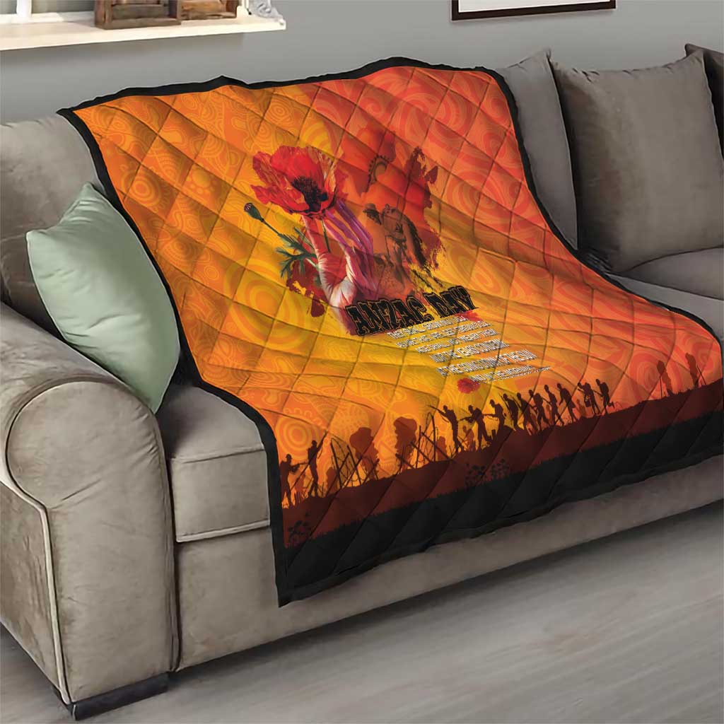 Australia and New Zealand ANZAC Day Quilt Soldiers Memories - Red Poppies with Aboriginal and Maori Art LT03 - Polynesian Pride