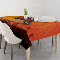 Australia and New Zealand ANZAC Day Tablecloth Soldiers Memories - Red Poppies with Aboriginal and Maori Art LT03 - Polynesian Pride
