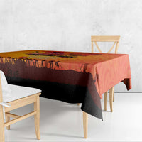 Australia and New Zealand ANZAC Day Tablecloth Soldiers Memories - Red Poppies with Aboriginal and Maori Art LT03 - Polynesian Pride