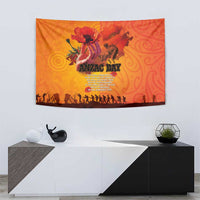 Australia and New Zealand ANZAC Day Tapestry Soldiers Memories - Red Poppies with Aboriginal and Maori Art LT03 - Polynesian Pride
