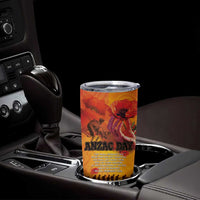 Australia and New Zealand ANZAC Day Tumbler Cup Soldiers Memories - Red Poppies with Aboriginal and Maori Art LT03 - Polynesian Pride