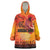 Australia and New Zealand ANZAC Day Wearable Blanket Hoodie Soldiers Memories - Red Poppies with Aboriginal and Maori Art