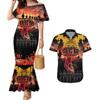 Australia ANZAC Day Couples Matching Mermaid Dress and Hawaiian Shirt Forever in My Thoughts