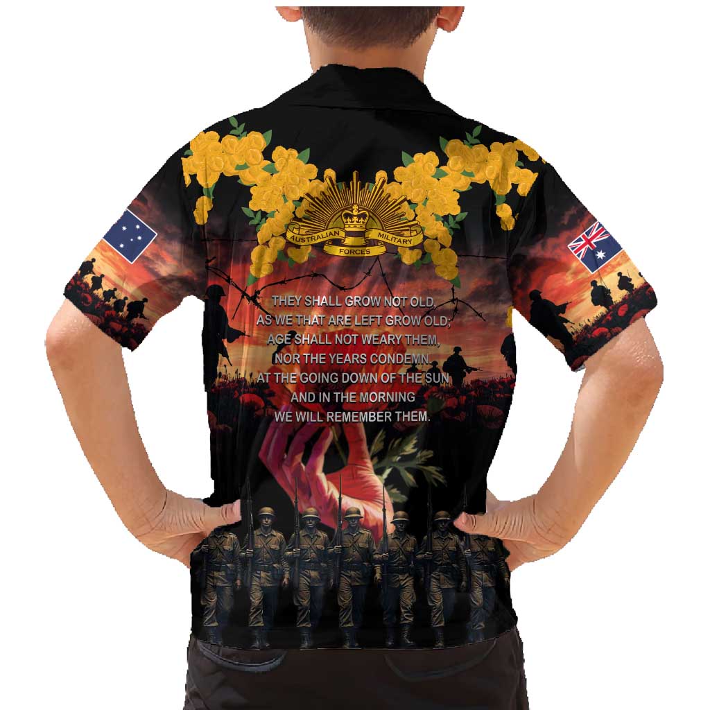 Australia ANZAC Day Family Matching Mermaid Dress and Hawaiian Shirt Forever in My Thoughts LT03 - Polynesian Pride