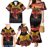 Australia ANZAC Day Family Matching Mermaid Dress and Hawaiian Shirt Forever in My Thoughts LT03 - Polynesian Pride