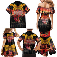 Australia ANZAC Day Family Matching Mermaid Dress and Hawaiian Shirt Forever in My Thoughts LT03 - Polynesian Pride