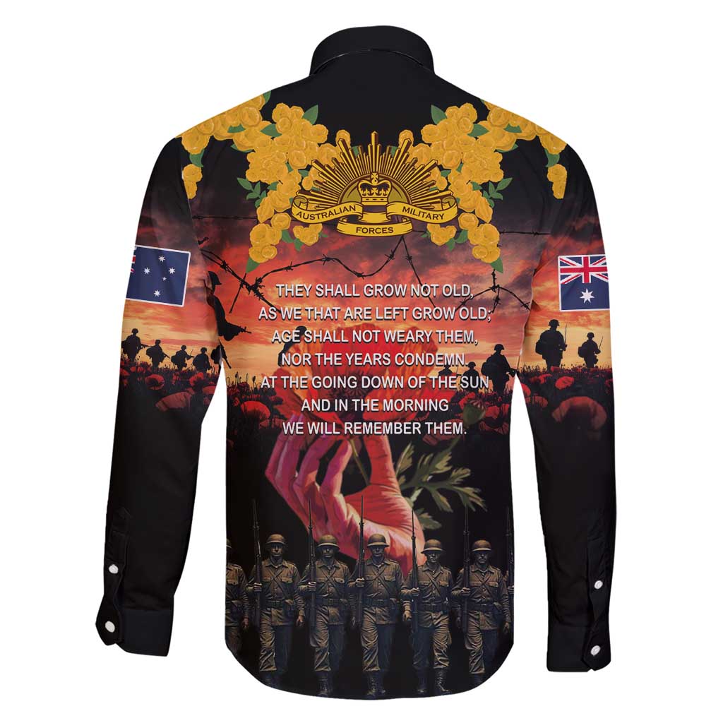 Australia ANZAC Day Family Matching Short Sleeve Bodycon Dress and Hawaiian Shirt Forever in My Thoughts LT03 - Polynesian Pride
