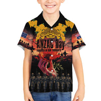 Australia ANZAC Day Family Matching Tank Maxi Dress and Hawaiian Shirt Forever in My Thoughts