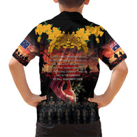 Australia ANZAC Day Kid Hawaiian Shirt Forever in My Thoughts