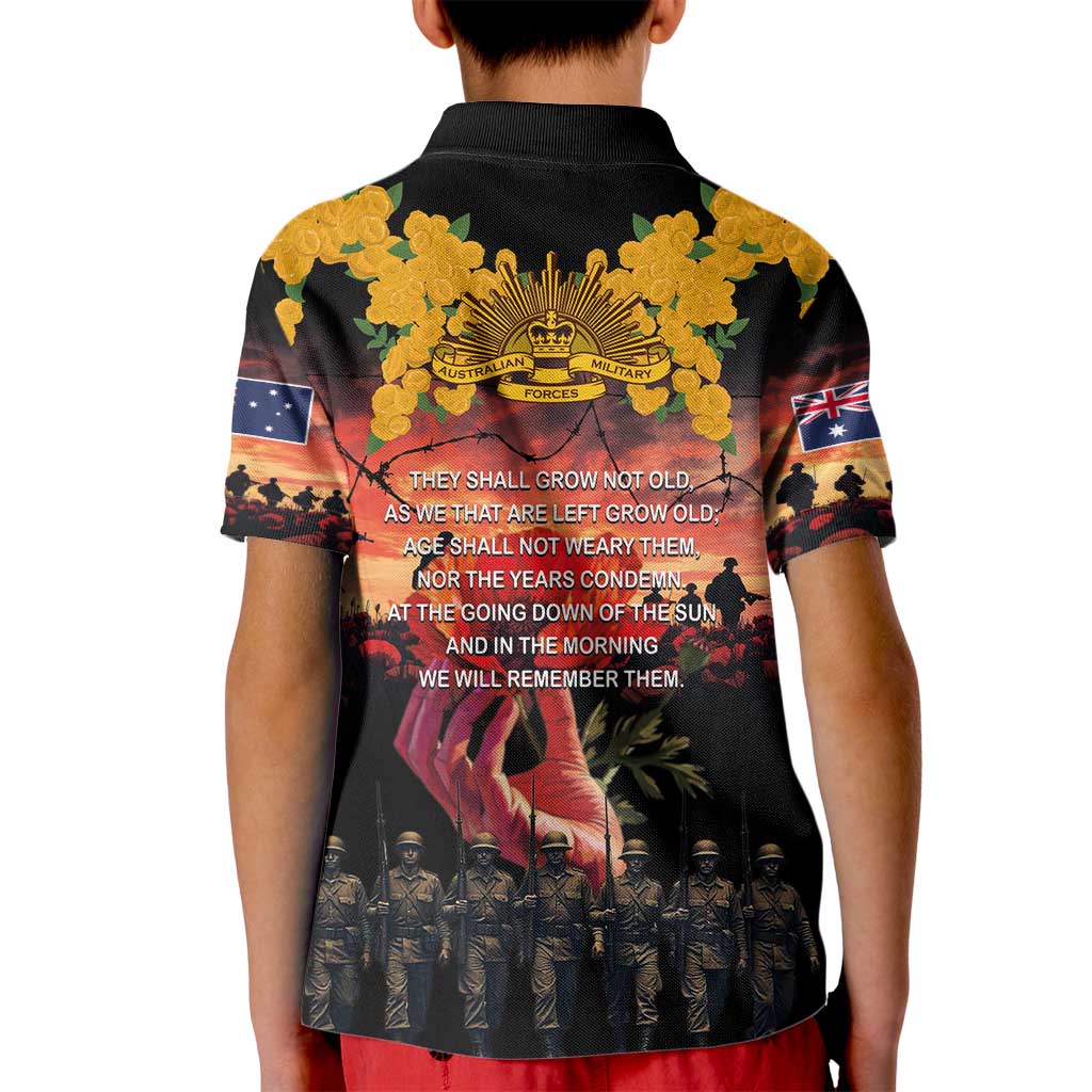 Australia ANZAC Day Kid Polo Shirt Forever in My Thoughts
