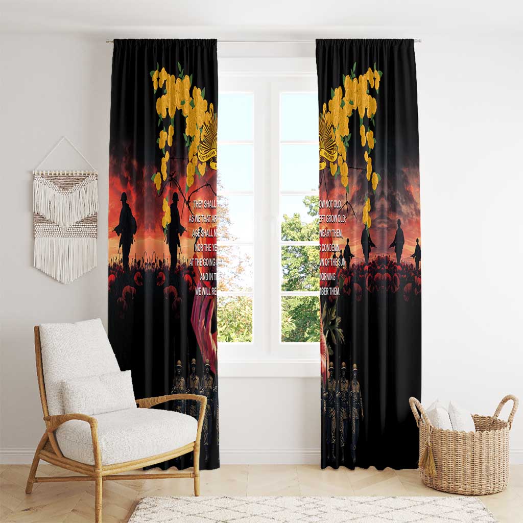 Australia ANZAC Day Window Curtain Forever in My Thoughts