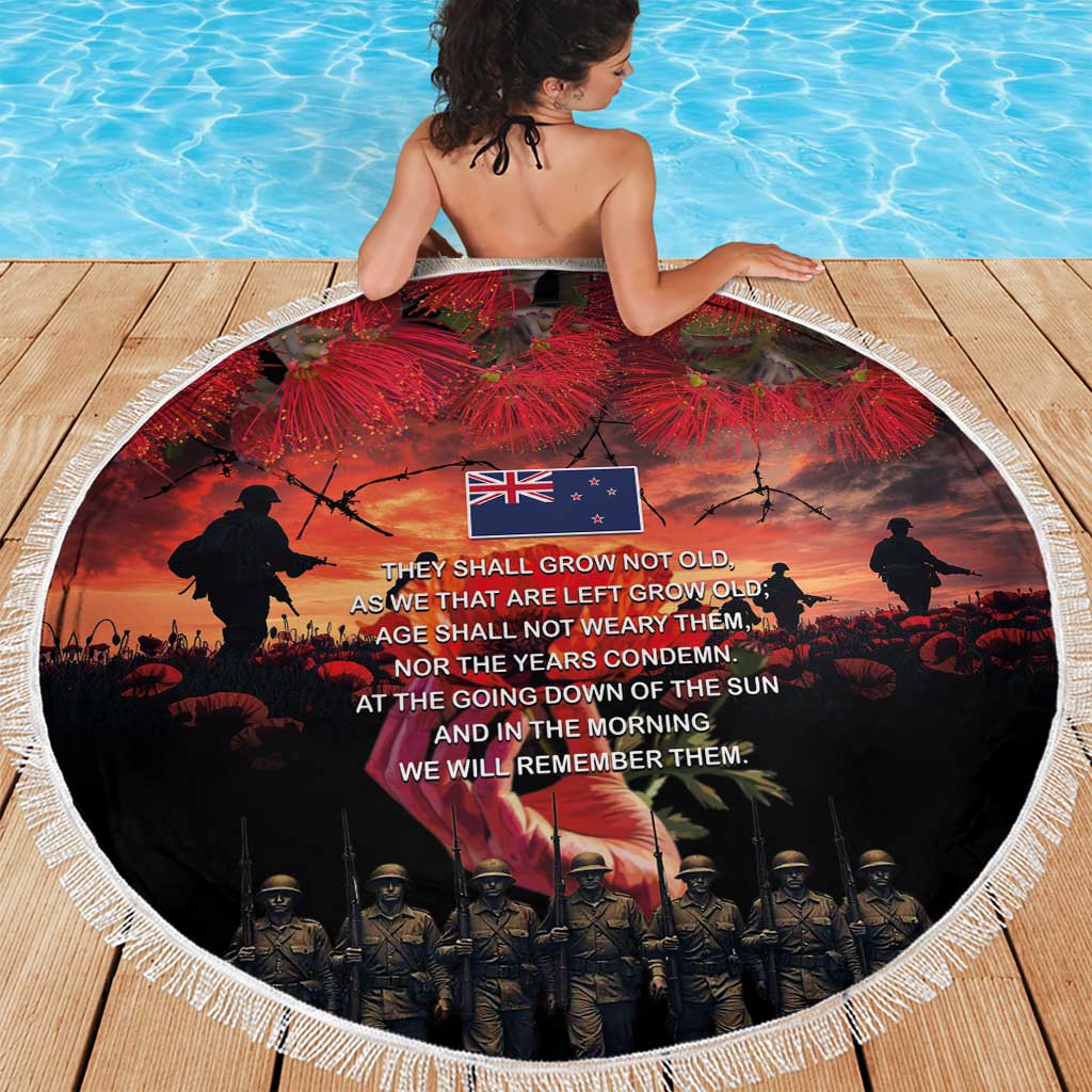 New Zealand ANZAC Day Beach Blanket Forever in My Thoughts